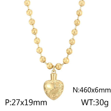 Style B Gold Necklace-KN234441-Z
