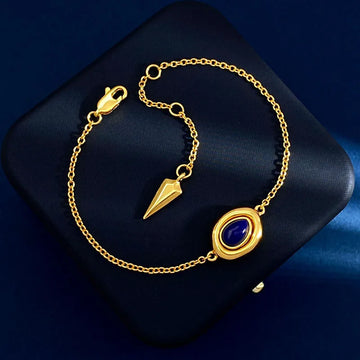 Gold Lapis Lazuli Bracelet