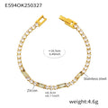  E594-Champagne Zircon Bracelet 16.5cm