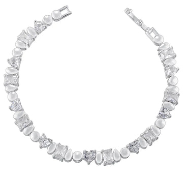 Vl459 White Gold White Diamond Bracelet