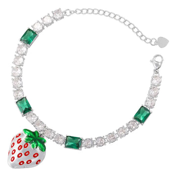 Vl634 White Gold Color Lvzuan Strawberry Bracelet