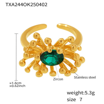Txa244-Beccarite Flower Ring-7