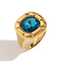  Ring-Golden Blue-No. 8