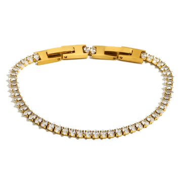 Horse Eye Zircon Bracelet-Gold