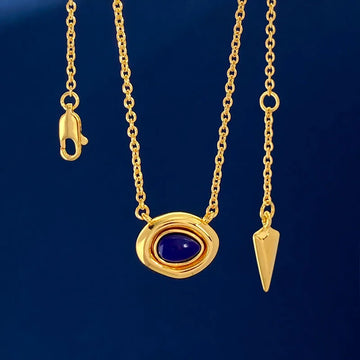 Gold Lapis Lazuli Necklace