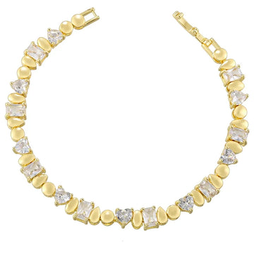 Vl459 Gold White Diamond Bracelet
