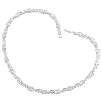 Vl460 White Gold White Diamond Necklace