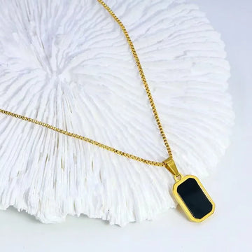 Panther Square Plate Necklace