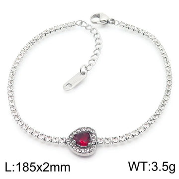 Steel Red Bracelet
