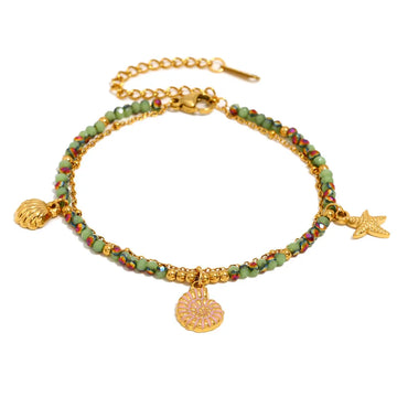 Marine Life Double-Layer Chain Bracelet-Gold