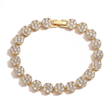 Gold White Diamond Bracelet