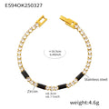  E594-Black Zircon Bracelet 16.5cm