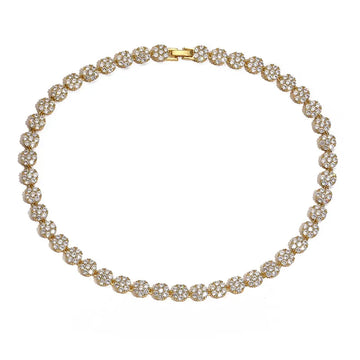 Gold White Diamond Necklace