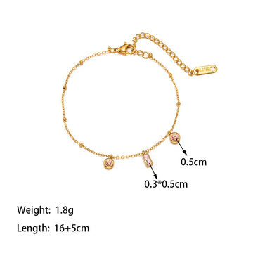 Qye25 Pink Diamond Bracelet Gold