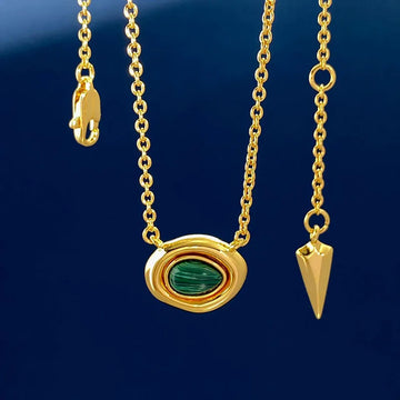 Gold Malachite Necklace