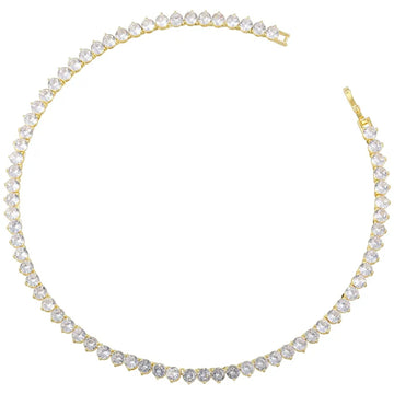 Vl537 Gold White Diamond Necklace