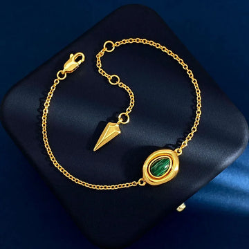 Gold Malachite Bracelet