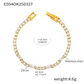  E594-White Zircon Bracelet 16.5cm
