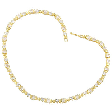 Vl460 Gold White Diamond Necklace