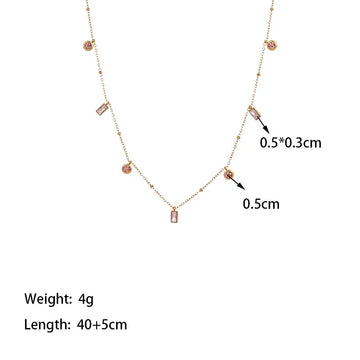 Qyh184 Pink Diamond Necklace Gold