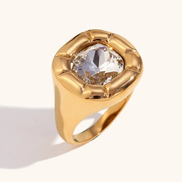 Ring-Gold White-No. 8