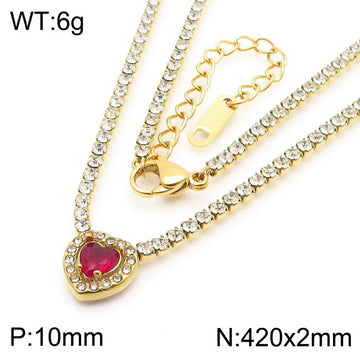 Gold Red Necklace