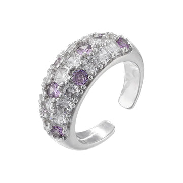 White Gold Color Purple Diamond Ring