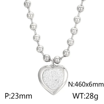 a Steel Necklace-KN234431-Z