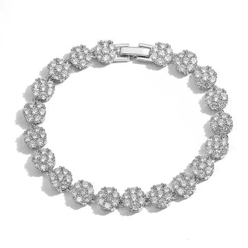 White Gold Color White Diamond Bracelet