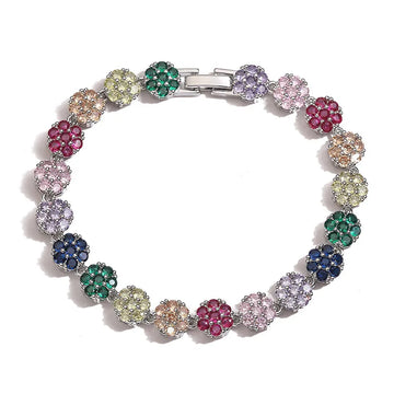 Platinum Color Diamond Bracelet