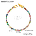  E595-Mixed Color Zircon Bracelet 17.5cm