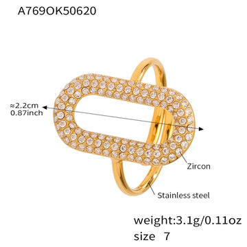 A769-Gold Ring Zircon Ring