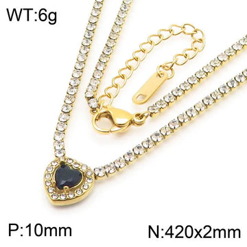 Gold Black Necklace