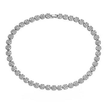White Gold Color White Diamond Necklace